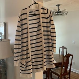 Old Navy Navy and cream cardigan size large